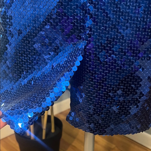 Vintage Handmade Blue Sequin Cocktail Party Dress Women’s Small - Picture 4 of 12